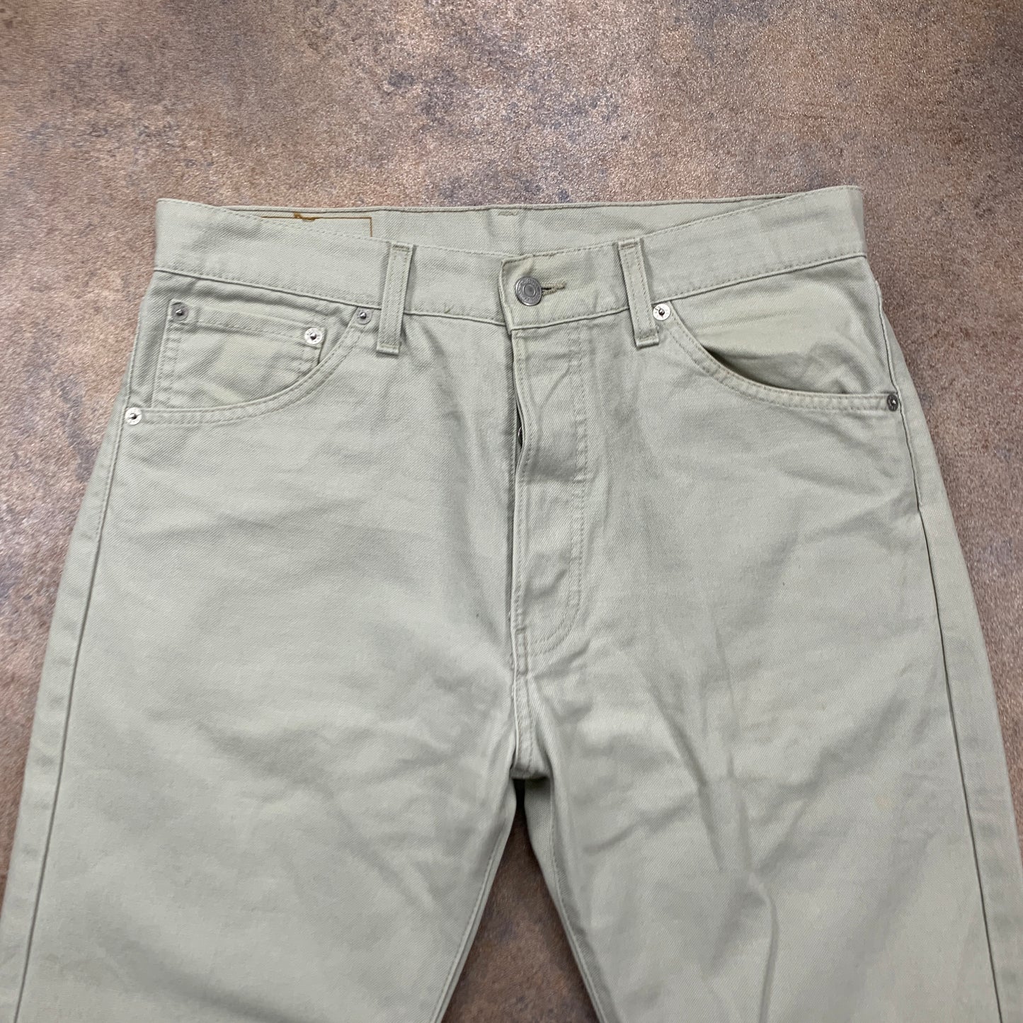 Vintage LEVI'S 551 Jeans W32 L30 Mens Regular Fit Straight Beige