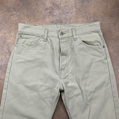 Vintage LEVI'S 551 Jeans W32 L30 Mens Regular Fit Straight Beige