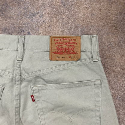 Vintage LEVI'S 551 Jeans W32 L30 Mens Regular Fit Straight Beige