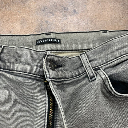 LEVI'S Line 8 Jeans W38 L29 Mens Skinny Fit Grey