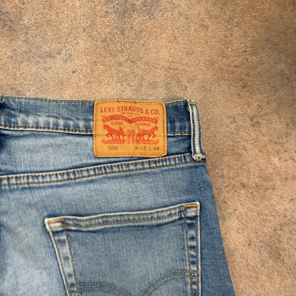 LEVI'S 504 Jeans W32 L33 Mens Regular Fit Straight Blue