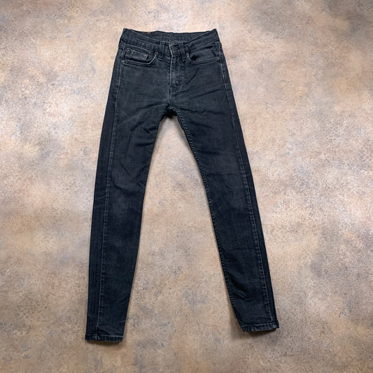 LEVI'S 519 Jeans W28 L28 Mens Skinny Fit Grey