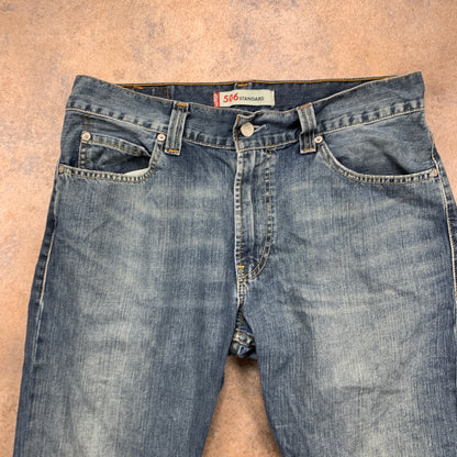 Vintage LEVI'S 506 Jeans W34 L28 Mens Relaxed Fit Straight Blue 90s