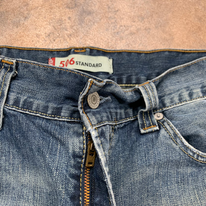 Vintage LEVI'S 506 Jeans W34 L28 Mens Relaxed Fit Straight Blue 90s