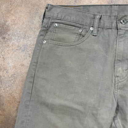 LEVI'S 508 Jeans W33 L32 Mens Slim Fit Straight Grey