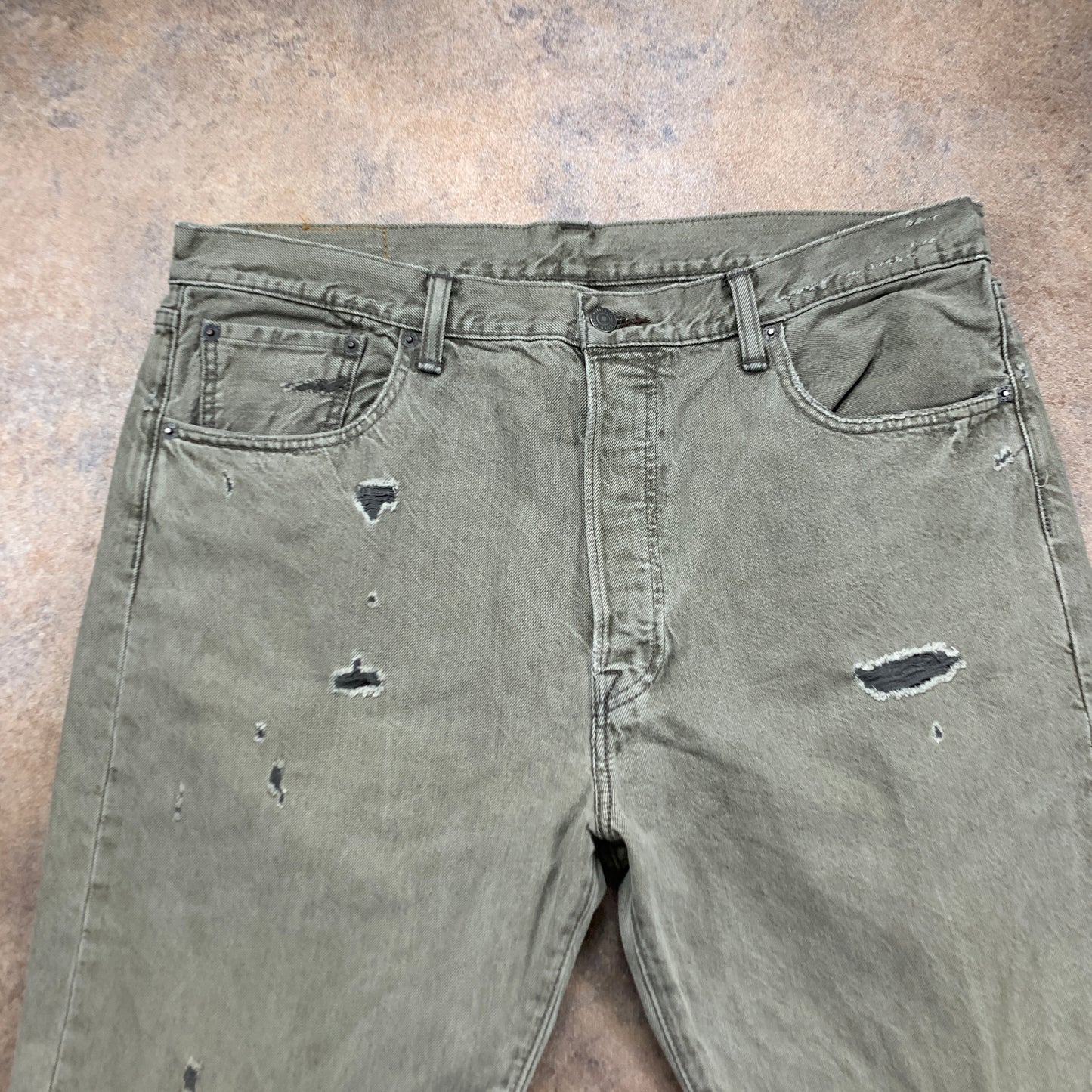 LEVI'S 501 CT Jeans W36 L32 Mens Regular Fit Straight Grey