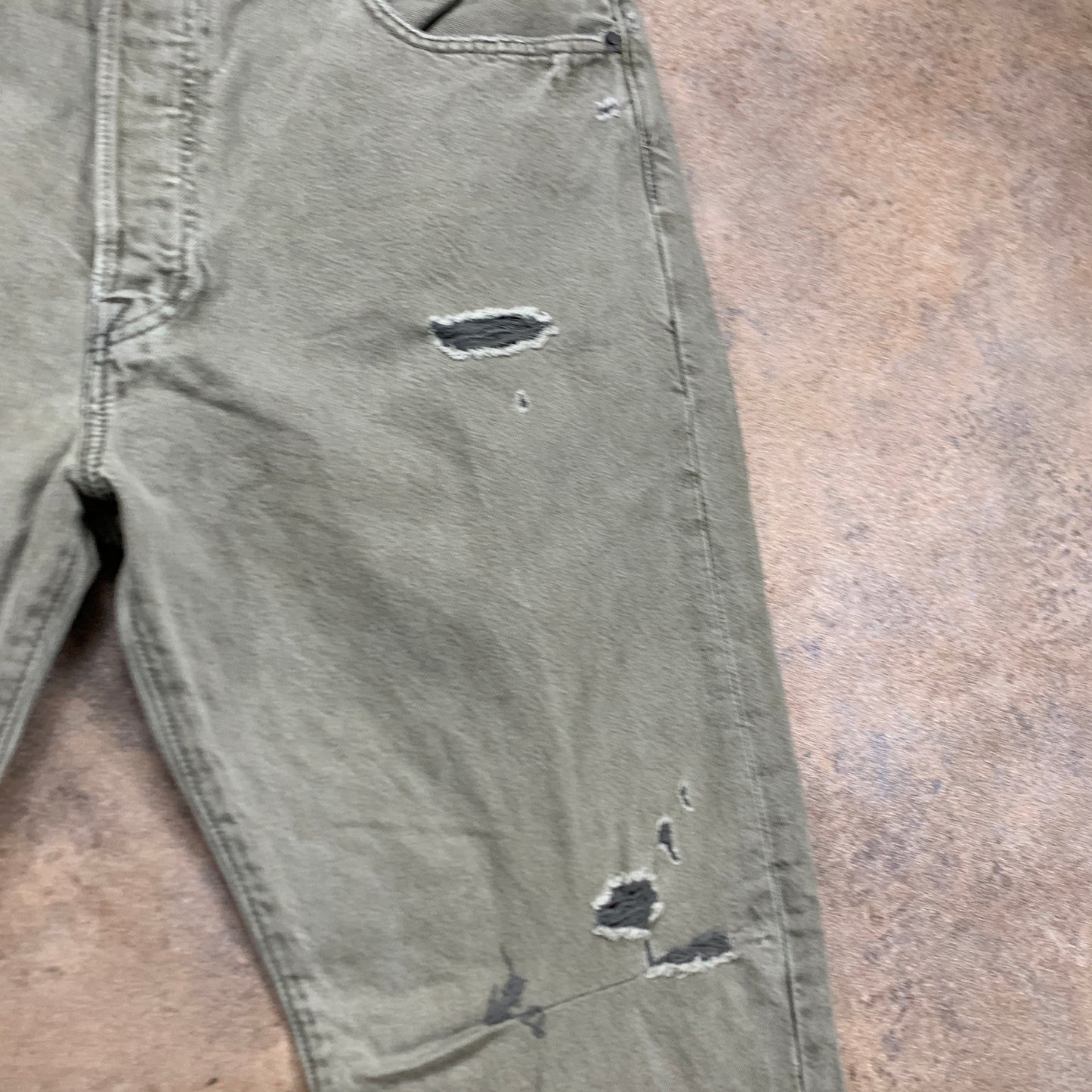 LEVI'S 501 CT Jeans W36 L32 Mens Regular Fit Straight Grey