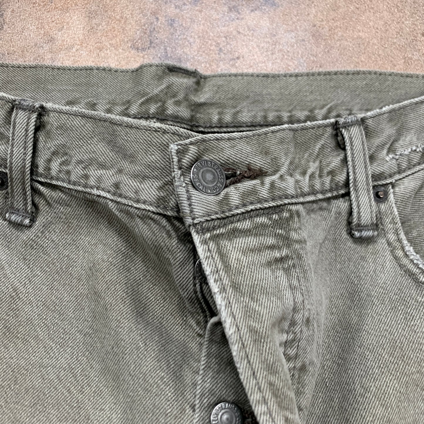 LEVI'S 501 CT Jeans W36 L32 Mens Regular Fit Straight Grey