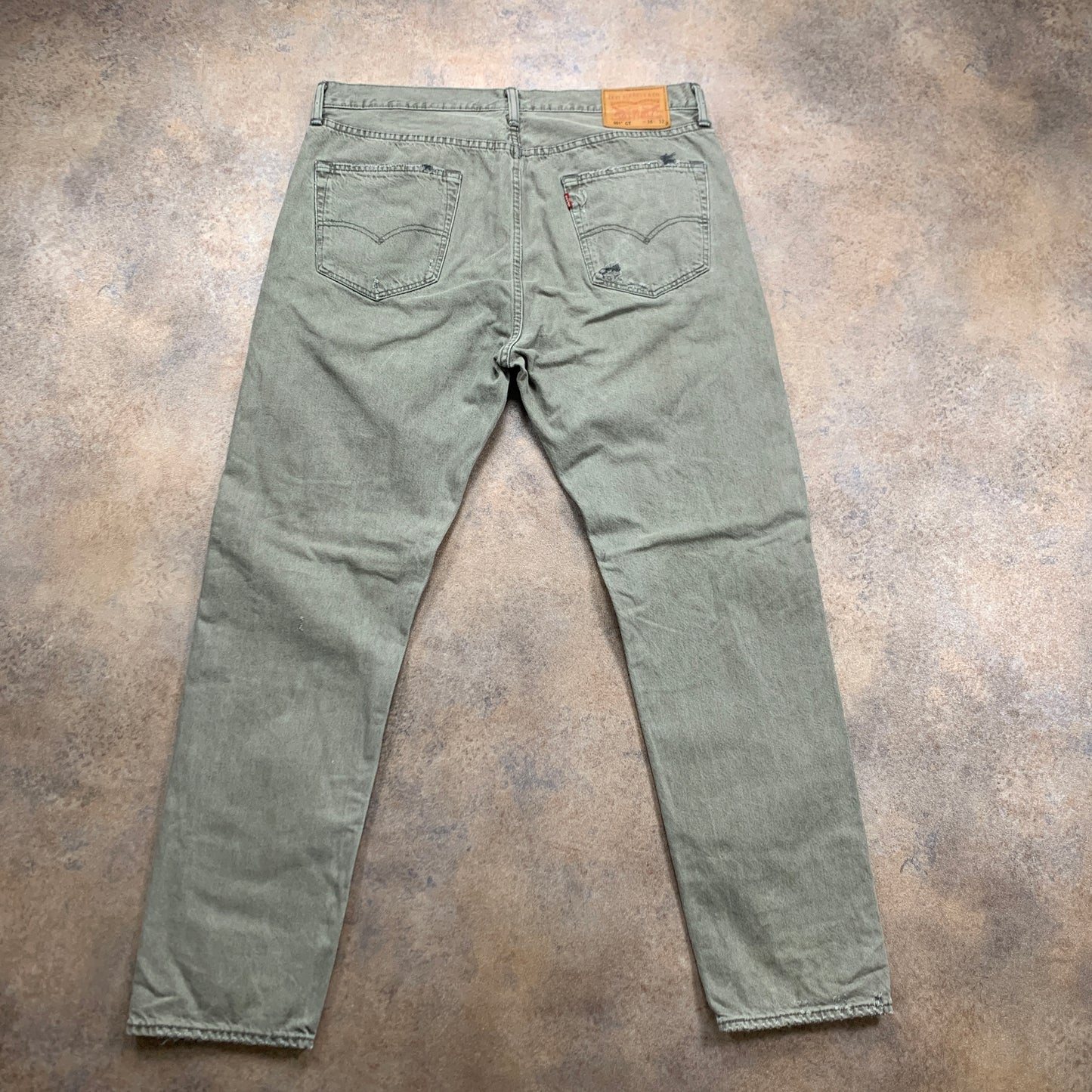 LEVI'S 501 CT Jeans W36 L32 Mens Regular Fit Straight Grey