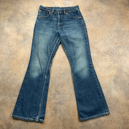 Vintage LEVI'S 525 Jeans W30 L30 Mens Bootcut Slim Fit Blue