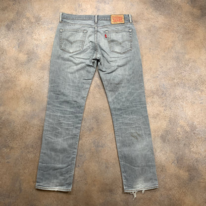 LEVI'S 511 Jeans W34 L31 Mens Slim Fit Grey