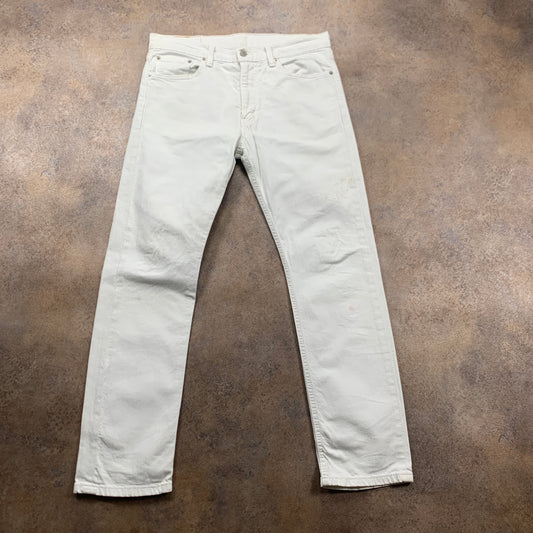 LEVI'S 513 Jeans W32 L30 Mens Slim Fit White