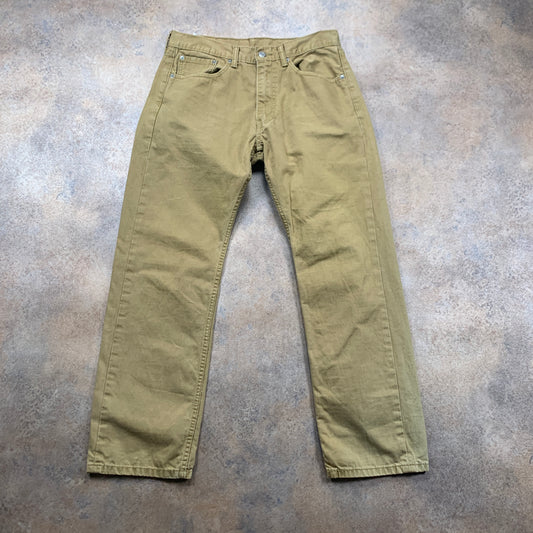 LEVI'S 505 Jeans W32 L29 Mens Regular Fit Straight Beige