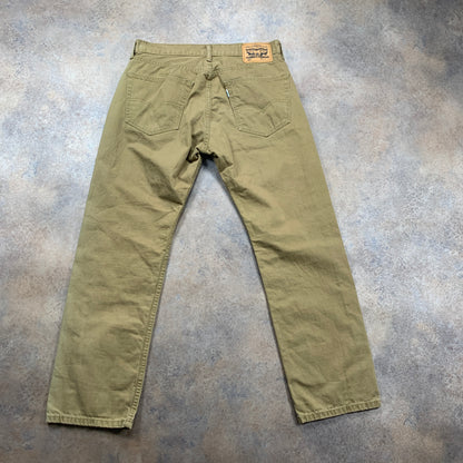LEVI'S 505 Jeans W32 L29 Mens Regular Fit Straight Beige