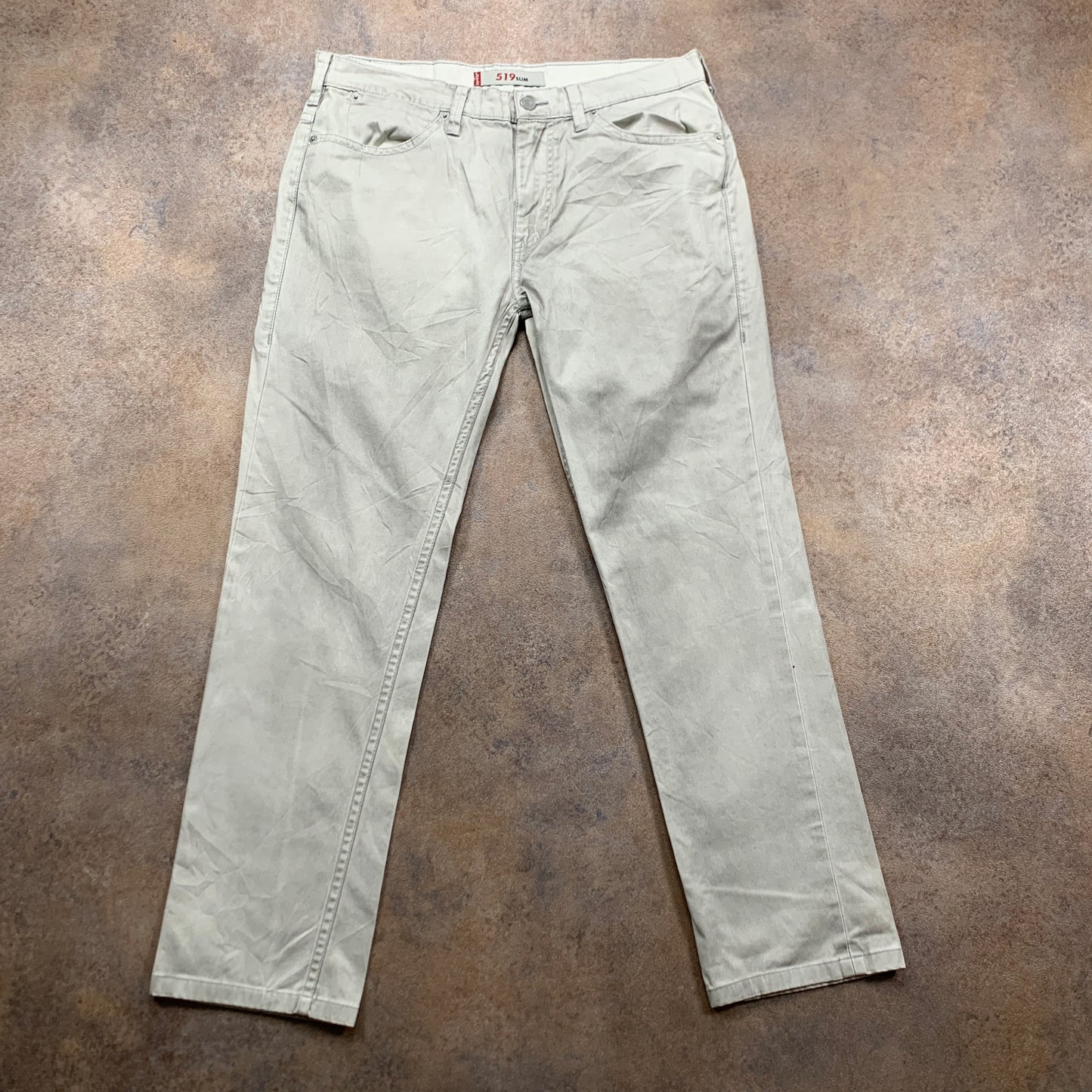 Vintage LEVI'S 519 Jeans W34 L29 Mens Slim Fit Off White