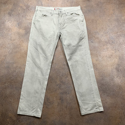 Vintage LEVI'S 519 Jeans W34 L29 Mens Slim Fit Off White