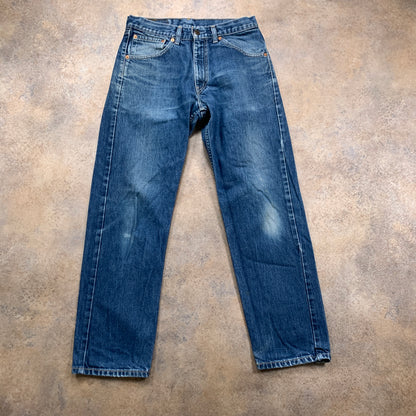 Vintage LEVI'S 521 Jeans W30 L28 Mens Slim Fit Straight Blue