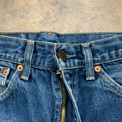 Vintage LEVI'S 521 Jeans W30 L28 Mens Slim Fit Straight Blue