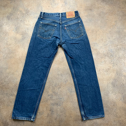 Vintage LEVI'S 521 Jeans W30 L28 Mens Slim Fit Straight Blue