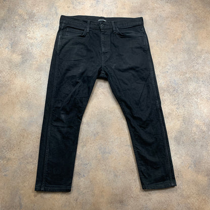 LEVI'S Line 8 Jeans W34 L24 Mens Skinny Fit Black