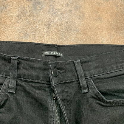 LEVI'S Line 8 Jeans W34 L24 Mens Skinny Fit Black