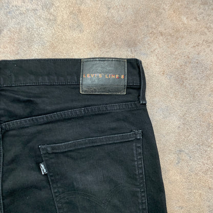 LEVI'S Line 8 Jeans W34 L24 Mens Skinny Fit Black