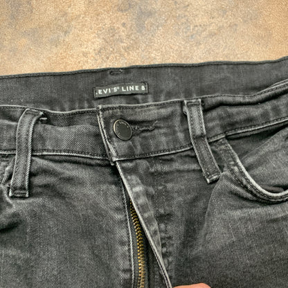 LEVI'S Line 8 Jeans W34 L30 Mens Skinny Fit Grey