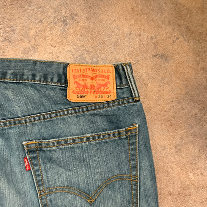 LEVI'S 559 Jeans W33 L34 Mens Regular Fit Straight Blue