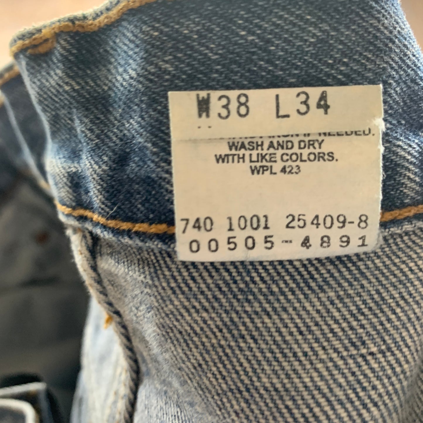 Vintage LEVI'S 505 Jeans W38 L34 Mens Regular Fit Straight Blue