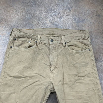 LEVI'S 513 Jeans W34 L30 Mens Slim Fit Beige