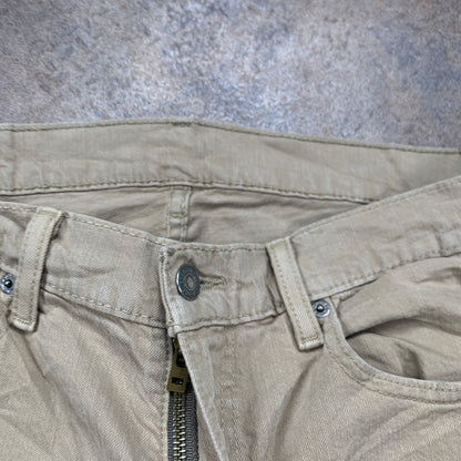 LEVI'S 513 Jeans W34 L30 Mens Slim Fit Beige