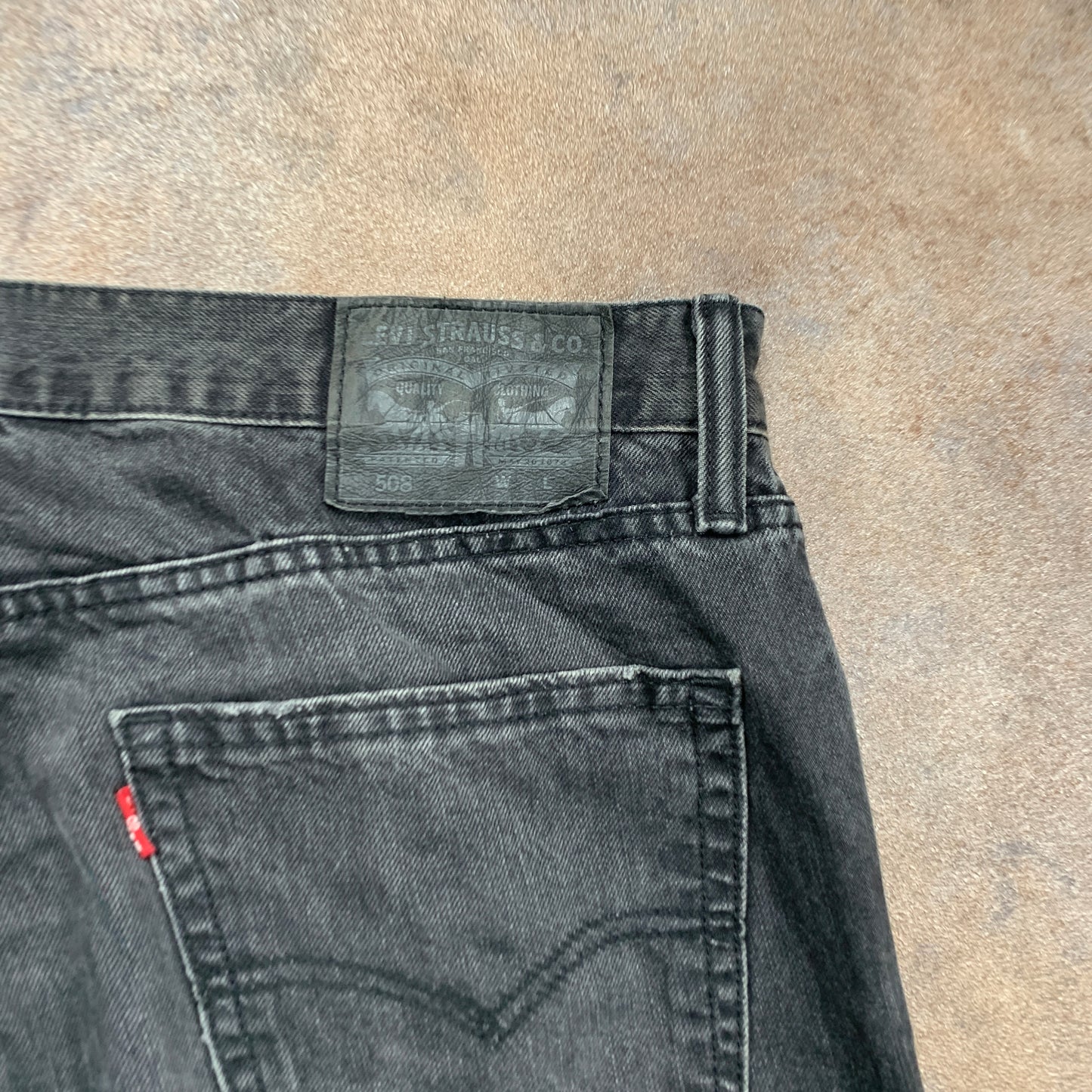 LEVI'S 508 Jeans W36 L32 Mens Slim Fit Straight Grey