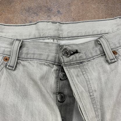 LEVI'S 501 Jeans W38 L32 Mens Regular Fit Straight Grey