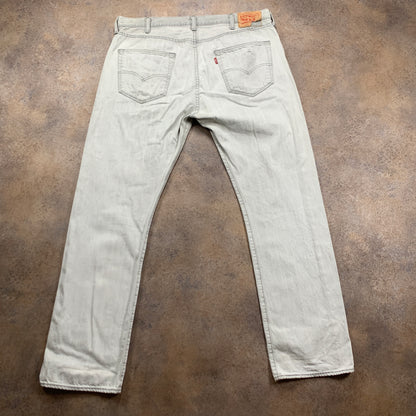 LEVI'S 501 Jeans W38 L32 Mens Regular Fit Straight Grey