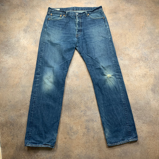 LEVI'S 501 Jeans W36 L33 Mens Regular Fit Straight Blue