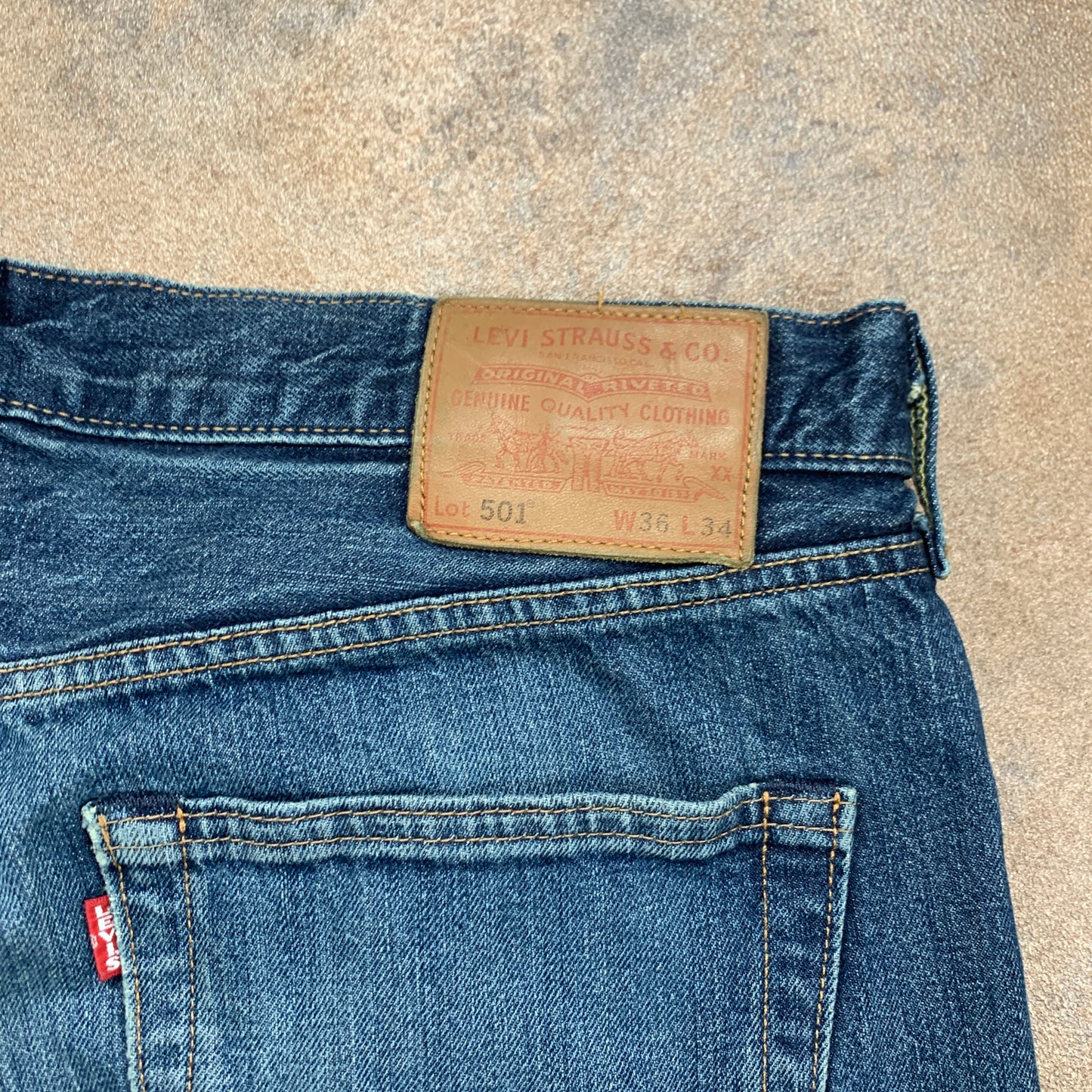 LEVI'S 501 Jeans W36 L33 Mens Regular Fit Straight Blue