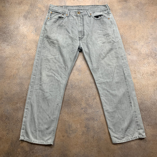 LEVI'S 505 Jeans W38 L27 Mens Regular Fit Straight Grey