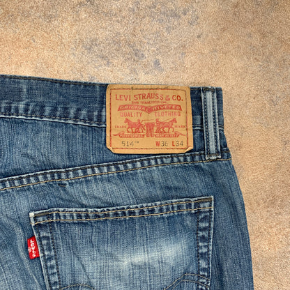 Vintage LEVI'S 514 Jeans W36 L34 Mens Regular Fit Straight Blue