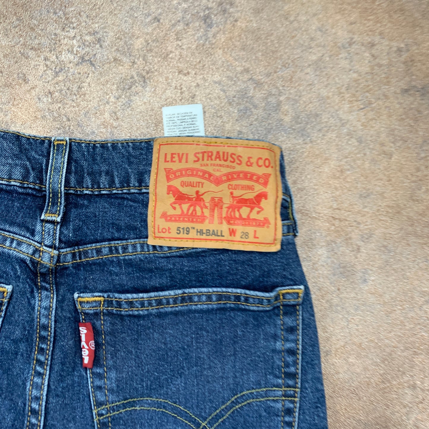 LEVI'S 519 Jeans W28 L29 Mens Skinny Fit Blue