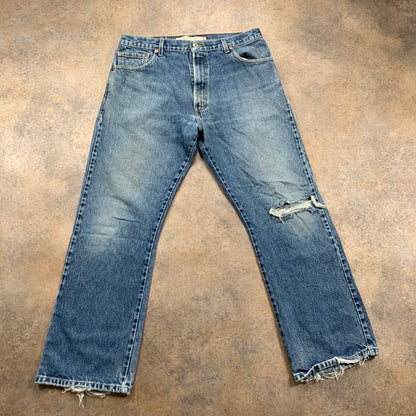 Vintage LEVI'S 517 Jeans W36 L30 Mens Bootcut Fit Blue