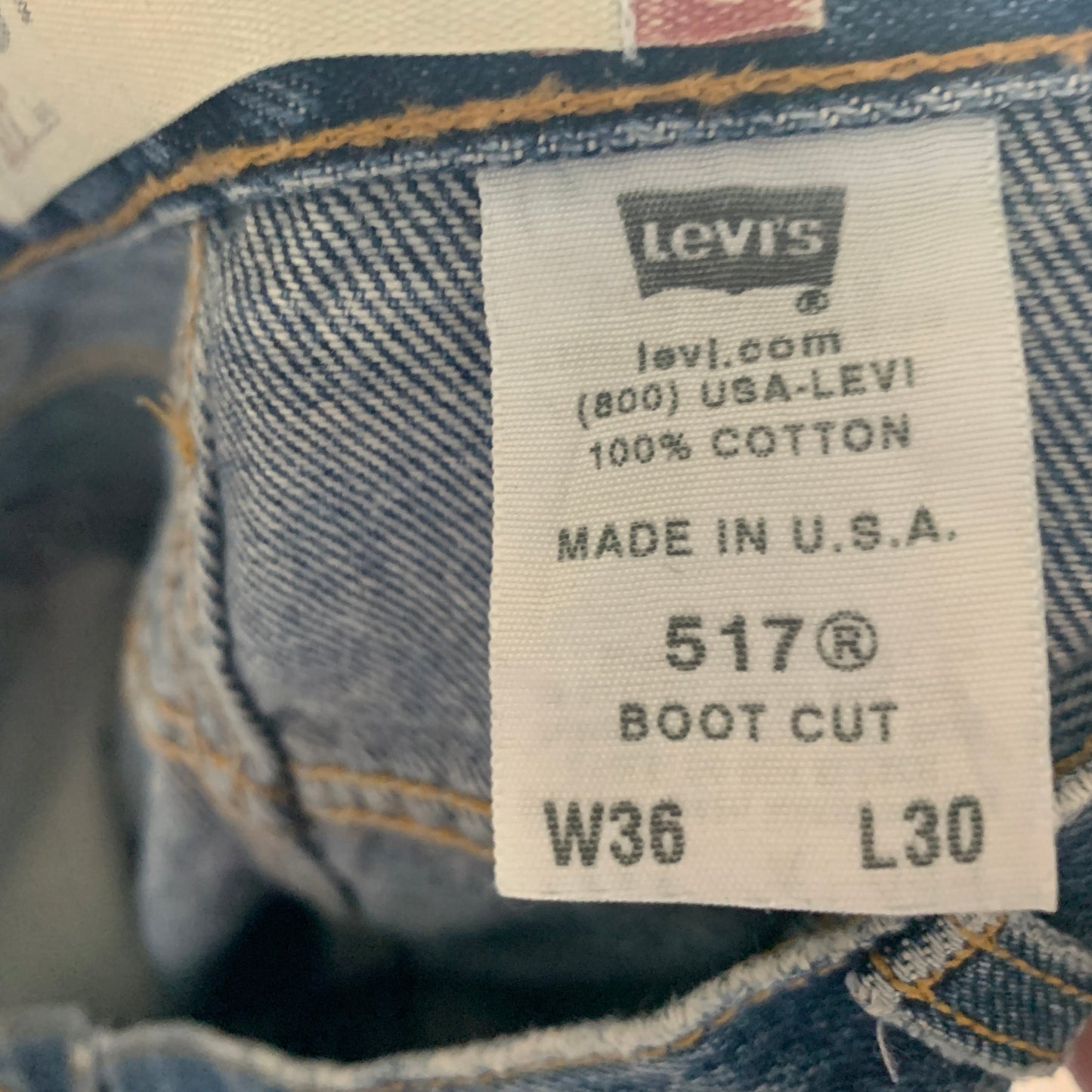 Vintage LEVI'S 517 Jeans W36 L30 Mens Bootcut Fit Blue