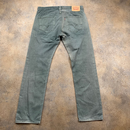 LEVI'S 504 Jeans W34 L32 Mens Regular Fit Straight Grey