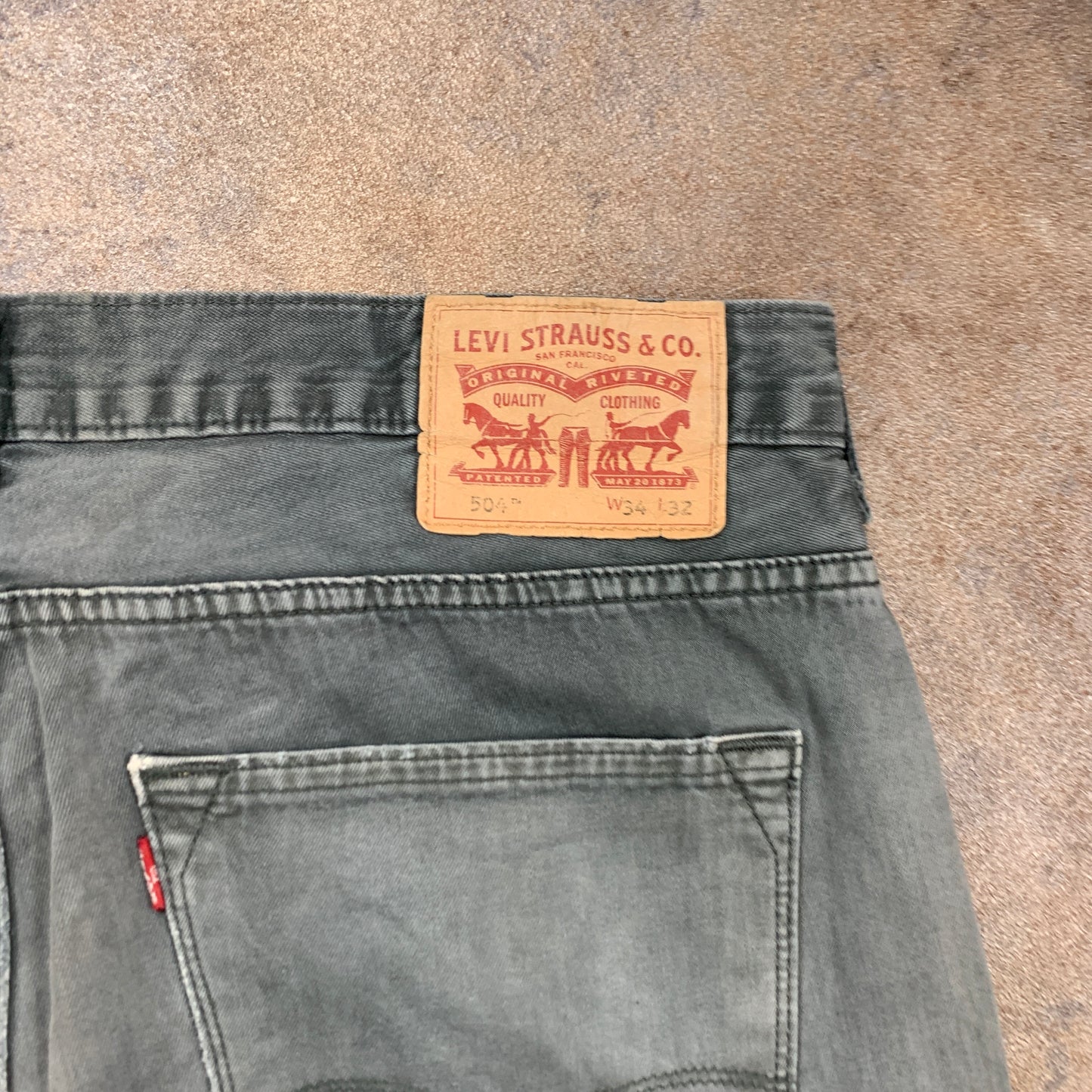 LEVI'S 504 Jeans W34 L32 Mens Regular Fit Straight Grey