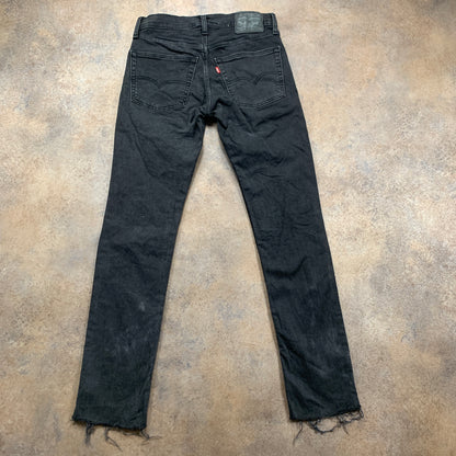 LEVI'S 65504 Jeans W30 L31 Mens Slim Fit Straight Grey