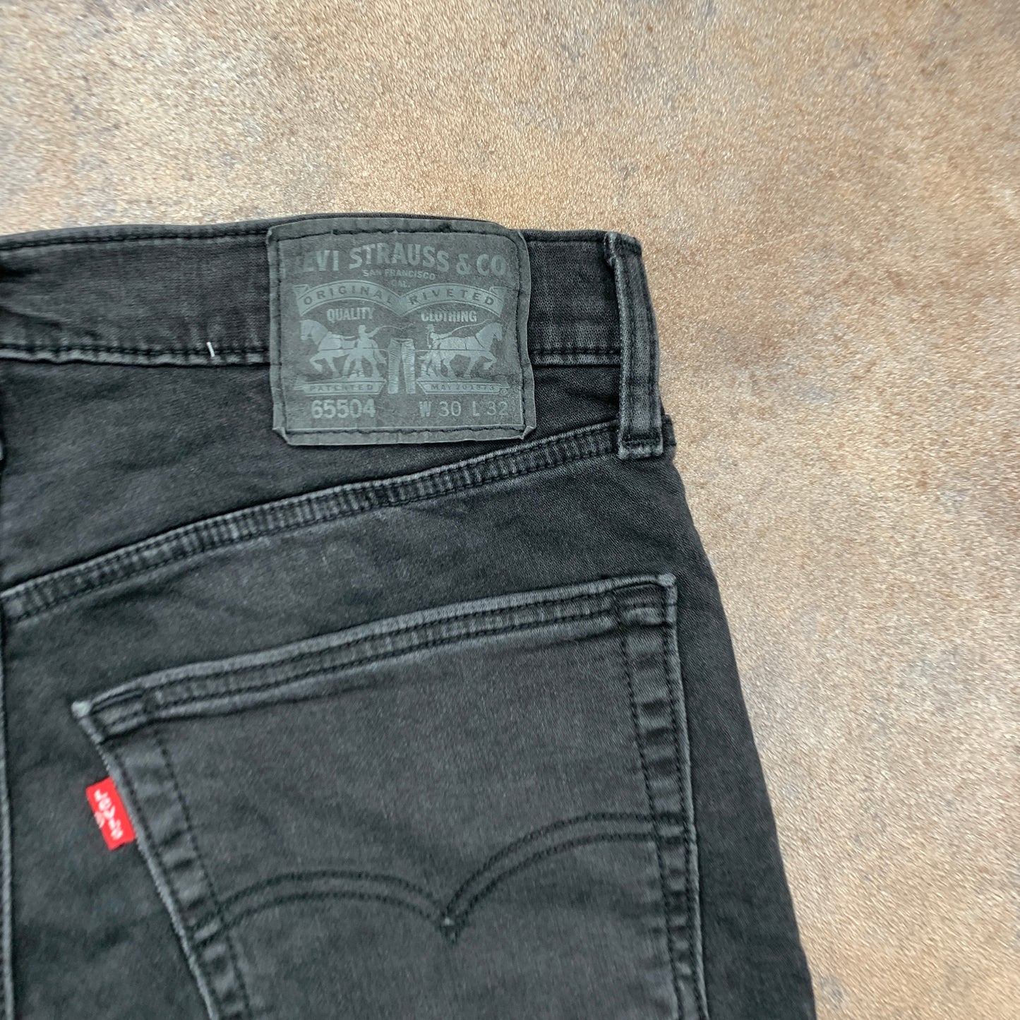 LEVI'S 65504 Jeans W30 L31 Mens Slim Fit Straight Grey