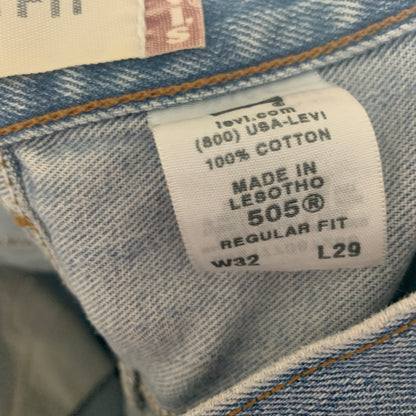 Vintage LEVI'S 505 Jeans W32 L27 Mens Regular Fit Straight Blue