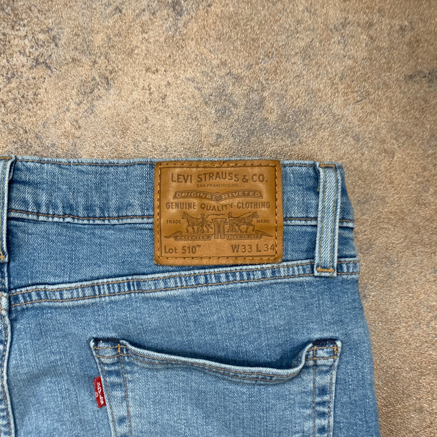 LEVI'S 510 Jeans W33 L28 Mens Skinny Fit Blue