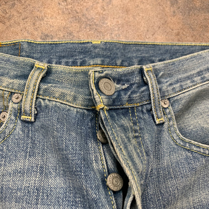 Vintage LEVI'S 758 Jeans W29 L32 Mens Relaxed Fit Straight Blue 90s