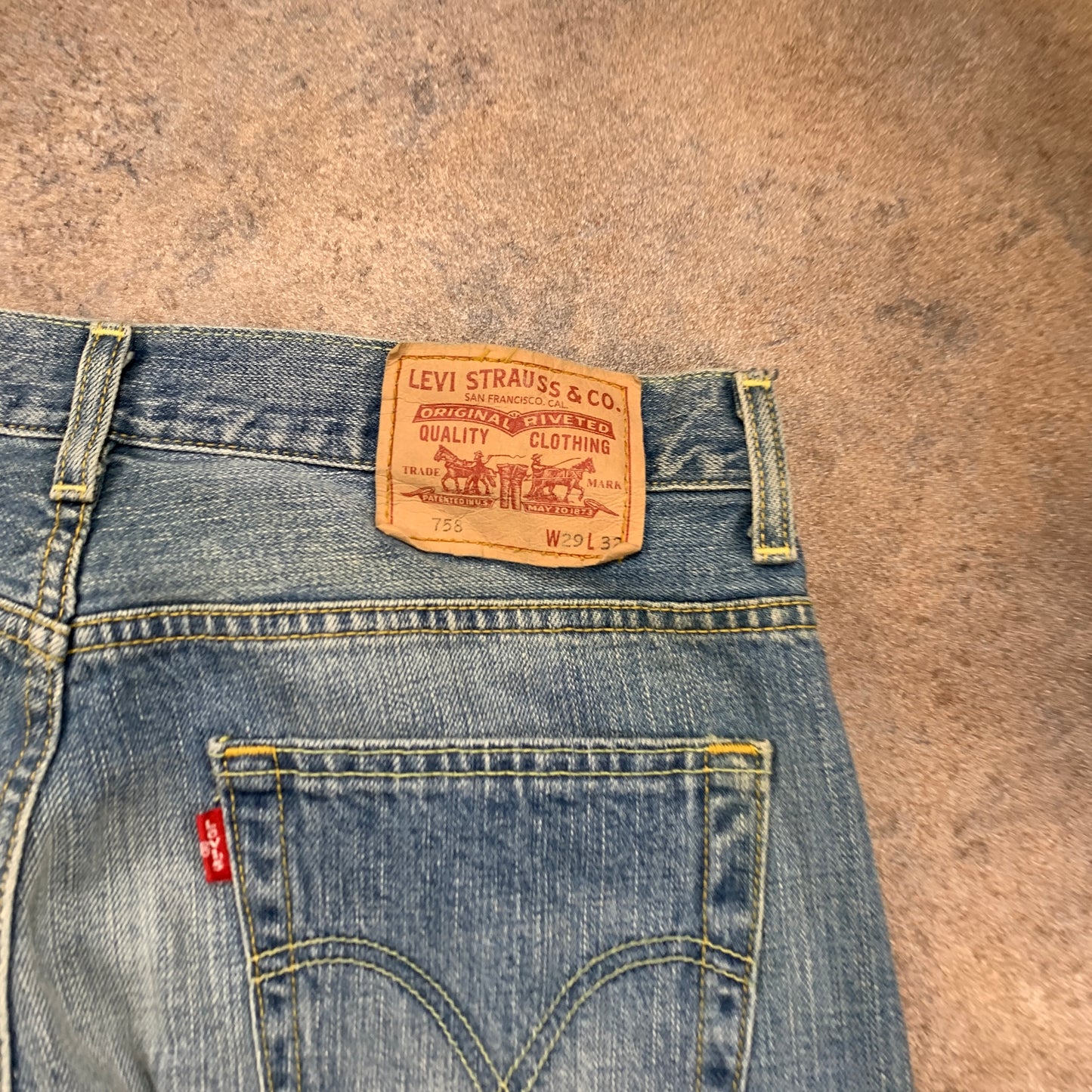 Vintage LEVI'S 758 Jeans W29 L32 Mens Relaxed Fit Straight Blue 90s