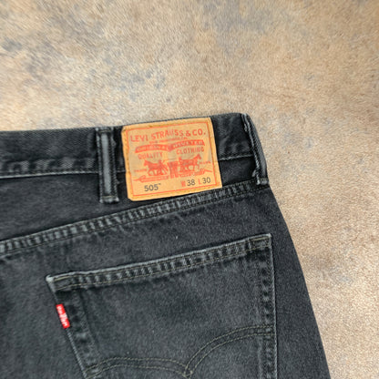 Vintage LEVI'S 505 Jeans W38 L30 Mens Regular Fit Straight Grey